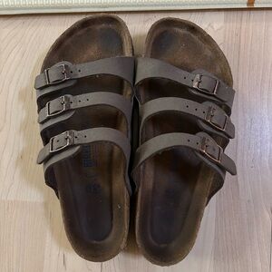 Birkenstock Florida three strap sandals.